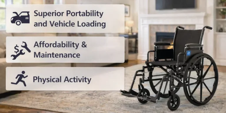 Manual wheelchair features in home setting)